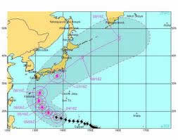 Направление тайфуна