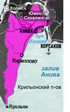Карта Анивского района